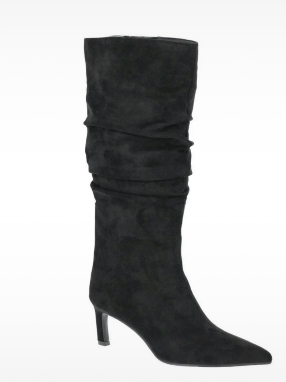 Black Slouch Knee-High Pointed Toe Heel Boot women’s shoes size 7.5 gift